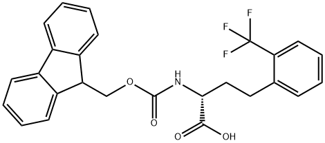 Fmoc-2-trifluoromethyl-D-homophenylalanine 구조식 이미지