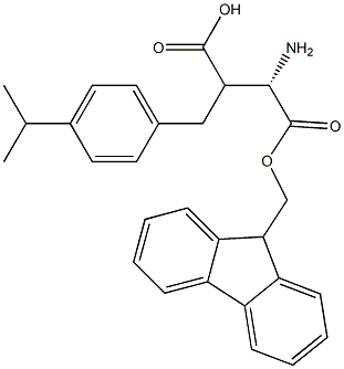 Fmoc-(S)-3-amino-2-(4-isopropylbenzyl)propanoicacid 구조식 이미지