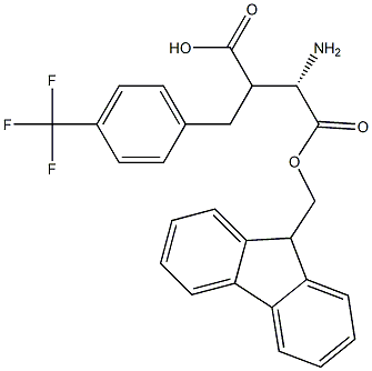 Fmoc-(S)-3-amino-2-(4-(trifluoromethyl)benzyl)propanoicacid Structure