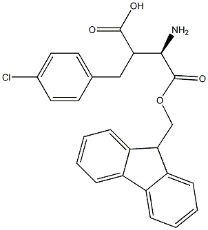 Fmoc-(R)-3-amino-2-(4-chlorobenzyl)propanoicacid Structure