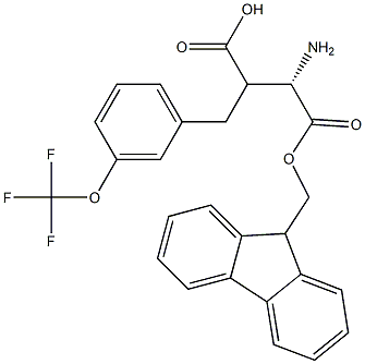 Fmoc-(S)-3-amino-2-(3-(trifluoromethoxy)benzyl)propanoicacid Structure