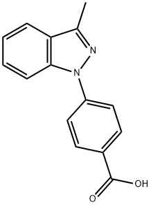 Benzoic acid, 4-(3-methyl-1H-indazol-1-yl)- Structure