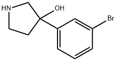 3-Pyrrolidinol, 3-(3-bromophenyl)- Structure