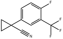 1-(4-fluoro-3-(trifluoromethyl)phenyl)cyclopropanecarbonitrile Structure