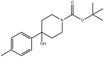 1-Boc-4-hydroxy-4-(4-methylphenyl)piperidine 구조식 이미지