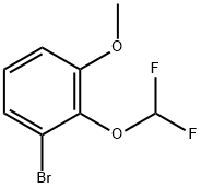 Benzene, 1-bromo-2-(difluoromethoxy)-3-methoxy- Structure