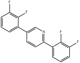 Pyridine, 2,5-bis(2,3-difluorophenyl)- Structure