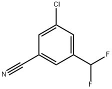 3-Chloro-5-
(difluoromethyl)benzonitrile Structure