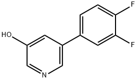 3-Hydroxy-5-(3, 4-difluorophenyl)pyridine Structure