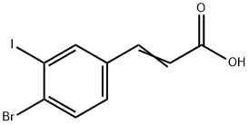 2-Propenoic acid, 3-(4-bromo-3-iodophenyl)- Structure