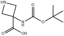 3-{[(tert-butoxy)carbonyl]amino}azetidine-3-carboxylic acid Structure