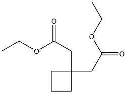 ethyl 2-[1-(2-ethoxy-2-oxoethyl)cyclobutyl]acetate Structure