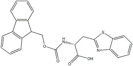 (2R)-3-(1,3-benzothiazol-2-yl)-2-({[(9H-fluoren-9-yl)methoxy]carbonyl}amino)propanoic acid Structure