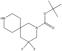 tert-butyl 4,4-difluoro-2,9-diazaspiro[5.5]undecane-2-carboxylate Structure