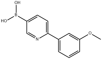 2-(3-Methoxyphenyl)pyridine-5-boronic acid 구조식 이미지