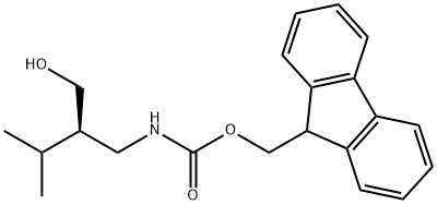 Fmoc-(R)-2-(aminomethyl)-3-methylbutan-1-olhydrochloride Structure