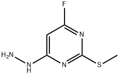 4-Fluoro-6-hydrazinyl-2-(methylthio) Pyrimidine 구조식 이미지