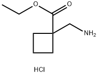 ethyl 1-(aminomethyl)cyclobutane-1-carboxylate hydrochloride Structure