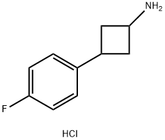 3-(4-fluorophenyl)cyclobutan-1-amine hydrochloride Structure