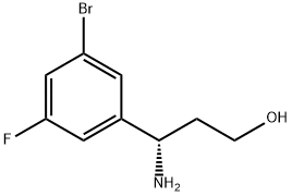 (3S)-3-AMINO-3-(3-BROMO-5-FLUOROPHENYL)PROPAN-1-OL Structure