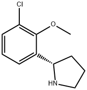 (2S)-2-(3-CHLORO-2-METHOXYPHENYL)PYRROLIDINE 구조식 이미지