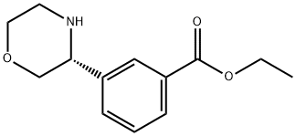 ETHYL 3-((3R)MORPHOLIN-3-YL)BENZOATE Structure