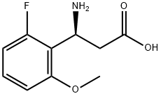 (3S)-3-AMINO-3-(2-FLUORO-6-METHOXYPHENYL)PROPANOIC ACID Structure