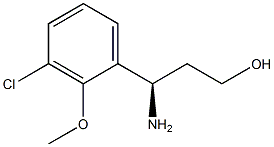 (3R)-3-AMINO-3-(3-CHLORO-2-METHOXYPHENYL)PROPAN-1-OL Structure