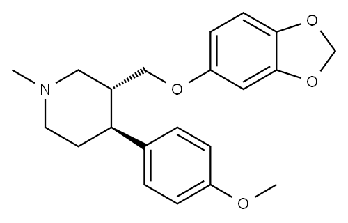 (trans)-3-((benzo[d][1,3]dioxol-5-yloxy)methyl)-4-(4-methoxyphenyl)-1-methylpiperidine Structure