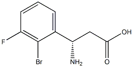 (3S)-3-AMINO-3-(2-BROMO-3-FLUOROPHENYL)PROPANOIC ACID Structure