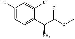 METHYL (2S)-2-AMINO-2-(2-BROMO-4-HYDROXYPHENYL)ACETATE Structure