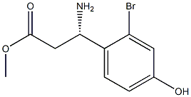 METHYL (3S)-3-AMINO-3-(2-BROMO-4-HYDROXYPHENYL)PROPANOATE 구조식 이미지