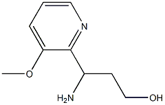 3-AMINO-3-(3-METHOXY(2-PYRIDYL))PROPAN-1-OL Structure