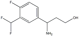 3-AMINO-3-[3-(DIFLUOROMETHYL)-4-FLUOROPHENYL]PROPAN-1-OL Structure