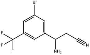 3-AMINO-3-[5-BROMO-3-(TRIFLUOROMETHYL)PHENYL]PROPANENITRILE 구조식 이미지