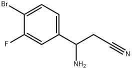 3-AMINO-3-(4-BROMO-3-FLUOROPHENYL)PROPANENITRILE Structure