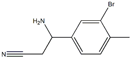 3-AMINO-3-(3-BROMO-4-METHYLPHENYL)PROPANENITRILE 구조식 이미지