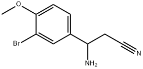 3-AMINO-3-(3-BROMO-4-METHOXYPHENYL)PROPANENITRILE Structure