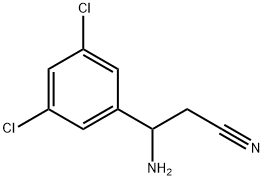 3-AMINO-3-(3,5-DICHLOROPHENYL)PROPANENITRILE Structure