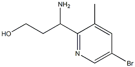 3-AMINO-3-(5-BROMO-3-METHYL(2-PYRIDYL))PROPAN-1-OL Structure