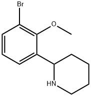 3-BROMO-2-METHOXY-1-(2-PIPERIDYL)BENZENE 구조식 이미지