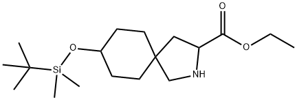 ethyl 8-[(tert-butyldimethylsilyl)oxy]-2-azaspiro[4.5]decane-3-carboxylate Structure