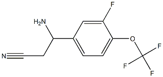 3-AMINO-3-[3-FLUORO-4-(TRIFLUOROMETHOXY)PHENYL]PROPANENITRILE Structure