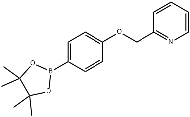 Pyridine, 2-[[4-(4,4,5,5-tetramethyl-1,3,2-dioxaborolan-2-yl)phenoxy]methyl]- 구조식 이미지