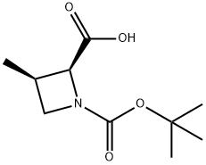 (2S,3R)-1-[(tert-butoxy)carbonyl]-3-methylazetidine-2-carboxylic acid Structure