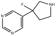 5-(3-fluoropyrrolidin-3-yl)pyrimidine Structure