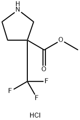 3-Trifluoromethyl-pyrrolidine-3-carboxylic acid methyl ester hydrochloride Structure