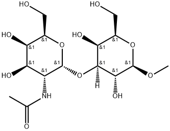 Methyl 3-O-(2-acetamido-2-deoxy-a-D-galactopyranosyl)-b-D-galactopyranoside 구조식 이미지