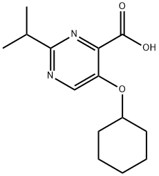 5-(cyclohexyloxy)-2-(propan-2-yl)pyrimidine-4-carboxylic acid Structure