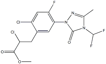 methyl 2-chloro-3-(2-chloro-5-(4-(difluoromethyl)-3-methyl-5-oxo-4,5-dihydro-1H-1,2,4-triazol-1-yl)-4-fluorophenyl)propanoate Structure